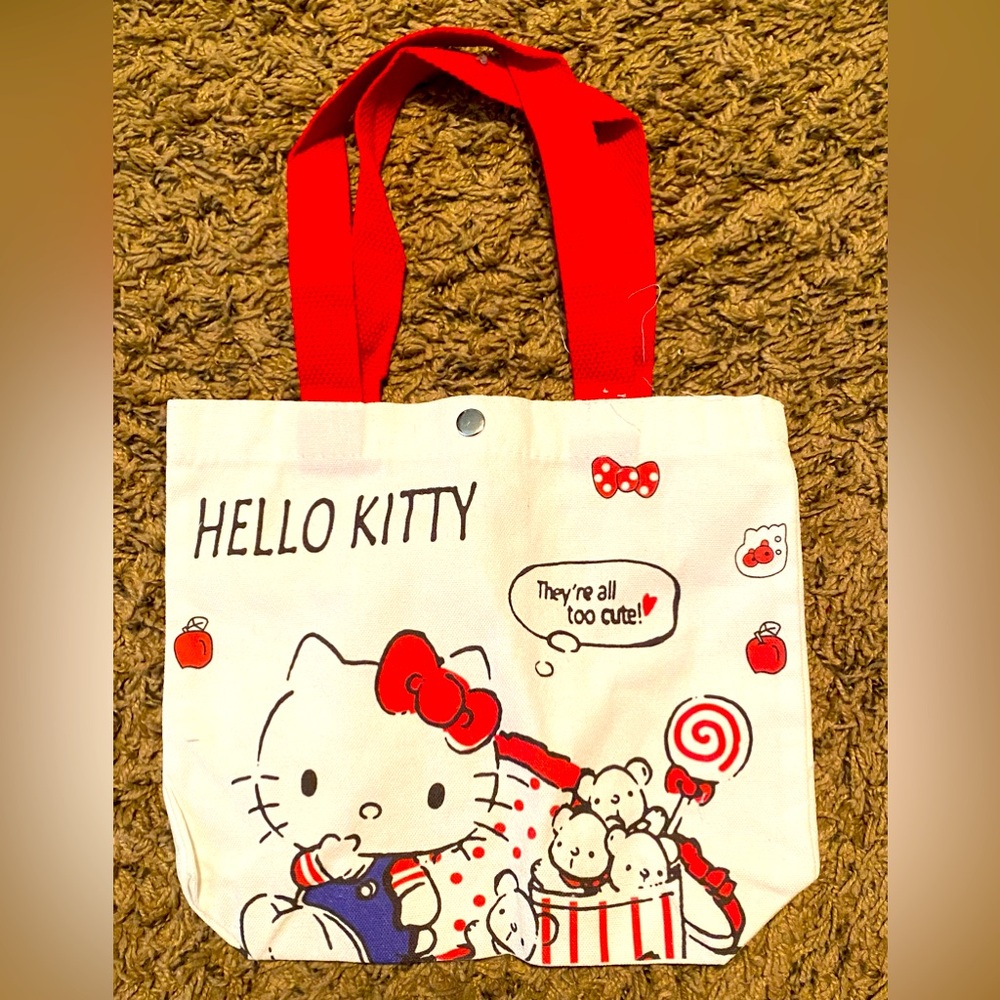 Brand New Hello Kitty Mini Tote Bag 10”x9”